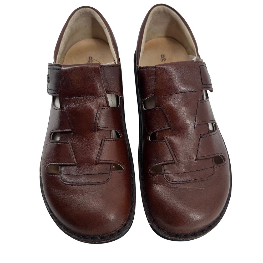 Finn Comfort Fisherman Sandals Mens 39 Brown Leather German Gorpcore Granola